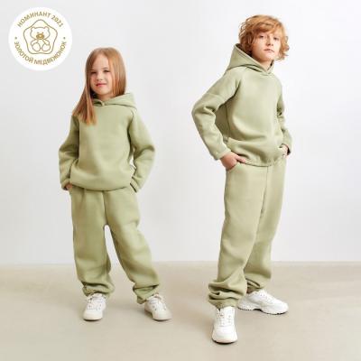 Брюки детские MINAKU: Basic Line KIDS цвет оливковый, рост 158