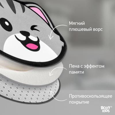 Антискользящий плюшевый коврик «Кот» c эффектом памяти, р-р. 50x60 см