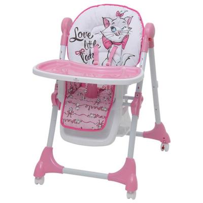 Стульчик для кормления Polini kids Disney baby 470 «Кошка Мари», цвет розовый