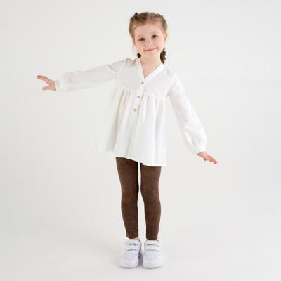 Леггинсы для девочки MINAKU: Casual Collection KIDS, цвет коричневый, рост 98 см