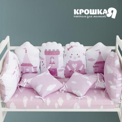 Бортики в кроватку Крошка Я "Little star" (60х42см- 2шт, 30х42см- 4шт, 30х30см- 4шт), 100% хлопок