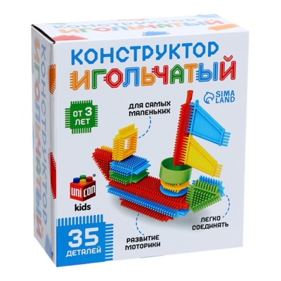 Конструктор игольчатый, 35 деталей