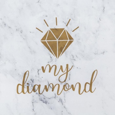 Нагрудник для кормления «My diamond» непромокаемый на липучке