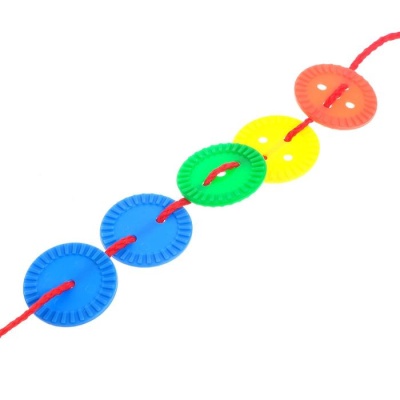 Шнуровка «Развивающие пуговки», 40 шт., шнурки, по методике Монтессори