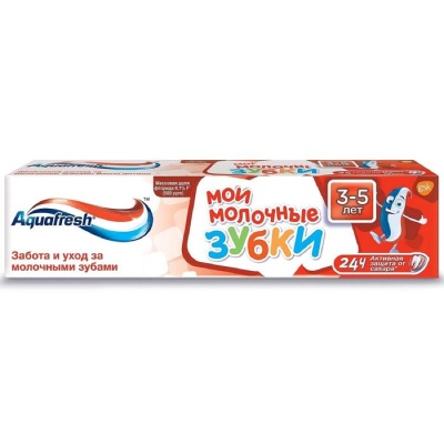 Детская зубная паста Aquafresh «Мои молочные зубки», от 3 до 5 лет, 50 мл