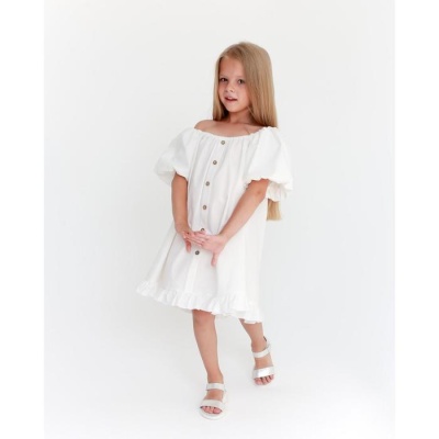 Платье детское KAFTAN "Cute", р. 34 (122-128), белый