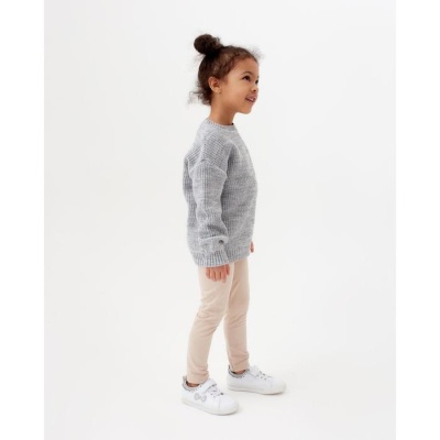 Леггинсы для девочки MINAKU: Casual Collection KIDS, цвет жемчужный, рост 128 см